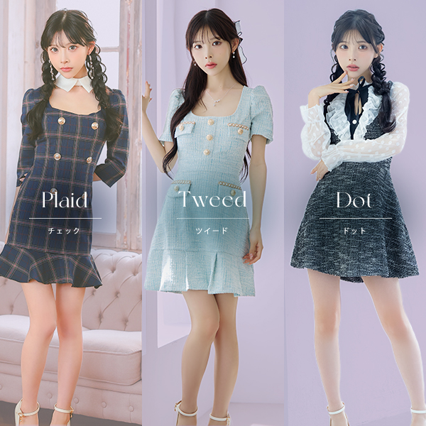 チェック柄ドレスのバナー