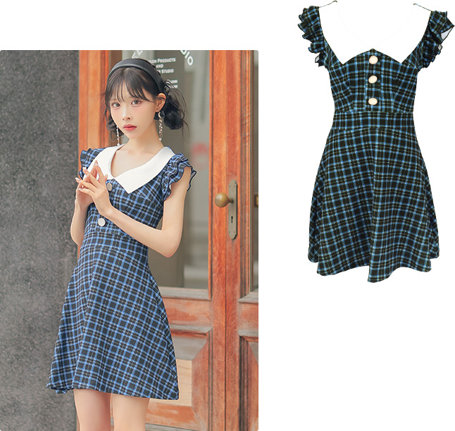 モデル画像とドレス物撮り