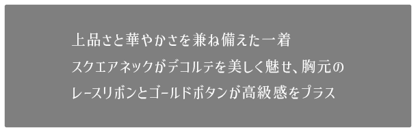 ドレスのポイント説明