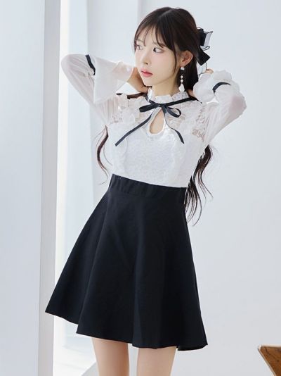 ネックリボンドレス | キャバドレス・韓国ドレス通販はPimil[ピミル]